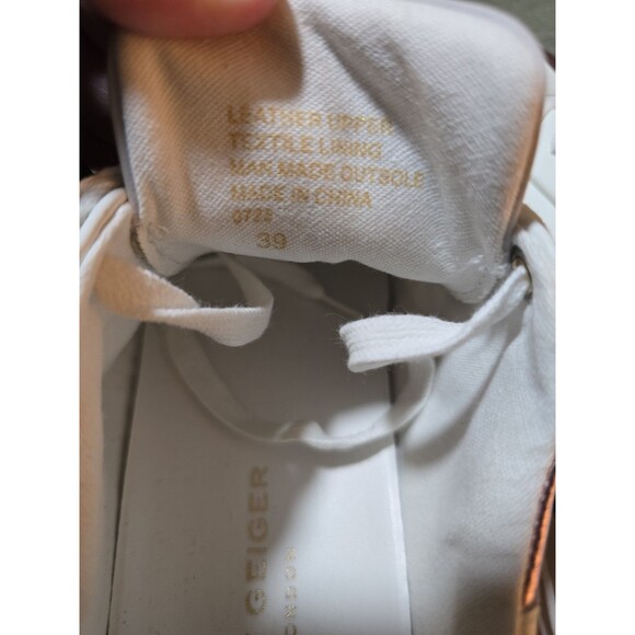 Kurt Geiger London Lane Love Metallic Heart Sneakers Size 39 US 8. Excellent - Picture 7 of 10